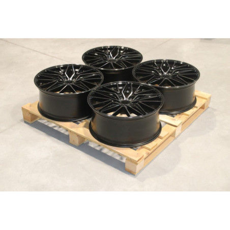 Set of JR38 21x9 ET35 5x114,3 Black Brushed w/Tinted Face