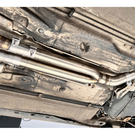 AUDI S4 B5 CONNECTING TUBE 76MM/2X70MM WITH ADAPTER 2X76MM