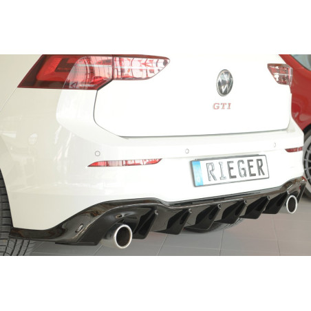 RIEGER REAR SKIRT INSERT - GOLF 8 VW GOLF 8 GTI: 08.20- | 5-