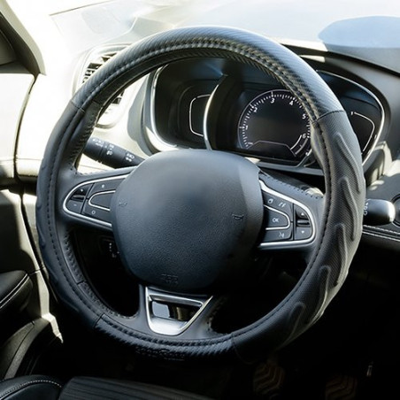 FUNDA VOLANTE NEGRA/CARBONO GY CS