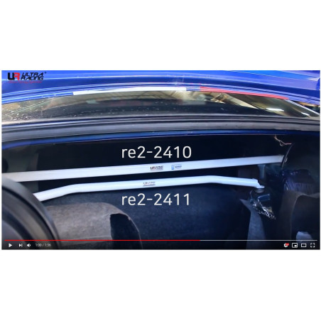 BARRA DE TORRETAS TRASERA ULTRA RACING 2 PUNTOS PARA FORD MUSTANG S-197 5ª GEN. (GT500) 5.4 SUPER CHARGE 2WD 20052009