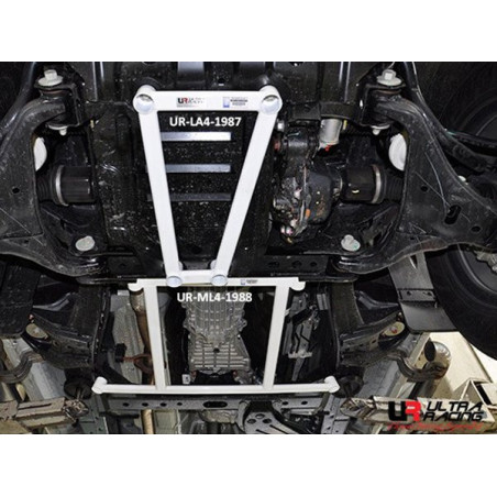 BARRA INFERIOR CENTRAL ULTRA RACING 4 PUNTOS PARA FORD RANGER 2ª GEN. (T6) 2.2 4WD 2009-2011