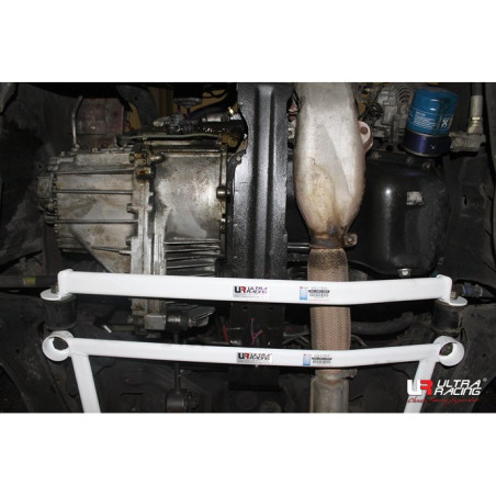 BARRA INFERIOR DELANTERA ULTRA RACING 2 PUNTOS PARA HYUNDAI EXCEL 2ª GEN. (X2) 1.5 2WD 1989-1995