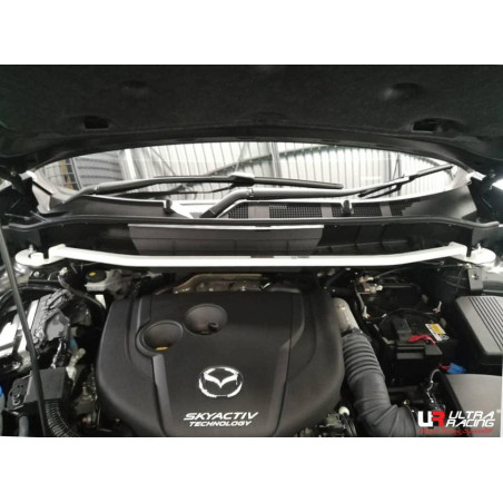 BARRA DE TORRETAS DELANTERA ULTRA RACING 2 PUNTOS PARA MAZDA CX-5 2ª GEN. (KF) 2.0 2WD 2017-PRESENTE