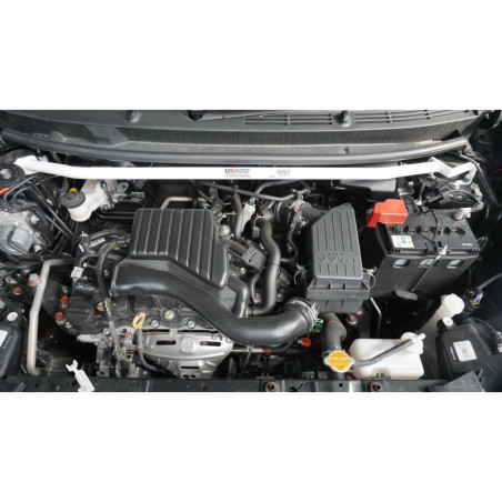 BARRA DE TORRETAS DELANTERA ULTRA RACING 2 PUNTOS PARA PERODUA MYVI 3ª GEN. (M800) 1.3 2WD 2017-PRESENTE