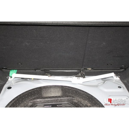 BARRA DE TORRETAS TRASERA ULTRA RACING 3 PUNTOS PARA PEUGEOT 207 RC 1.6T 2WD COUPÉ 2006-2014