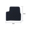 ALFOMBRA A MEDIDA FIAT 500 ELECTRICO 3+1 (DESDE 2020) 5PZ RIBETE GRIS OSCURO