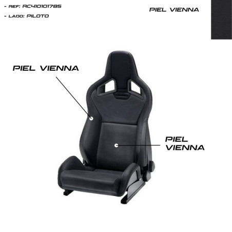 ASIENTO RECARO SPORTSTER CS CALEFACCION  PIEL VIENNA NEGRO PILOTO