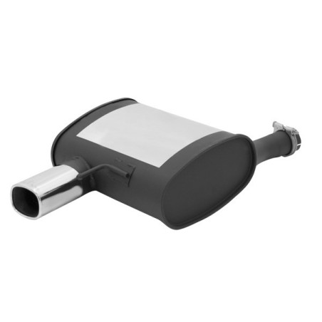 ESCAPE TRASERO REMUS CON 1 COLA DE 92X78MM CROMO