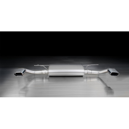 ESCAPE TRASERO DUPLEX CON 2 COLAS DE 135X75MM CROMO