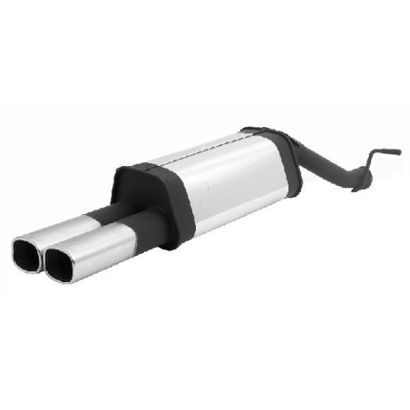 ESCAPE TRASERO REMUS 2 COLAS DE 92X78MM CROMO