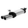 ESCAPE TRASERO REMUS CON 2 COLAS DE 82X76MM CROMO