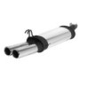 ESCAPE TRASERO REMUS CON 2 COLAS DE 82X76MM CROMO