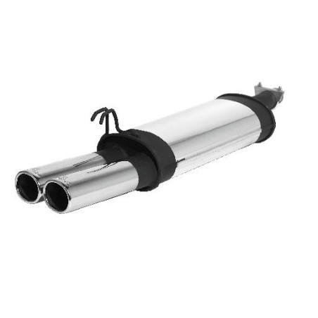 ESCAPE TRASERO REMUS CON 2 COLAS DE 82X76MM CROMO