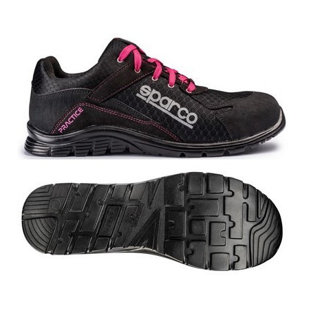 SPARCO PRACTICE JODY SHOES SIZE 37 BLACK/PINK S1P SRC