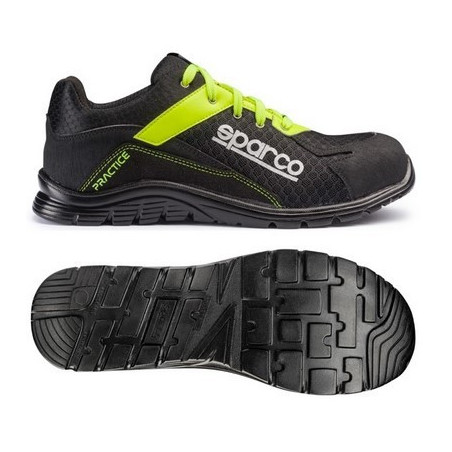 ZAPATILLAS SPARCO PRACTICE JOS TALLA 48 NEGRO/AMARILLO S1P SRC