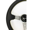 VOLANTE DESPLAZADO MOD. TRACK PIEL ARTIFICIAL BRAZOS PLATA OCC MOTORSPORT