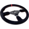 Flat bottom steering wheel suede black arms | OCC Sport