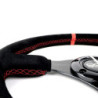 Flat bottom steering wheel suede black arms | OCC Sport