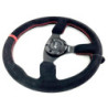 Flat bottom steering wheel suede black arms | OCC Sport