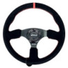 Flat bottom steering wheel suede black arms | OCC Sport