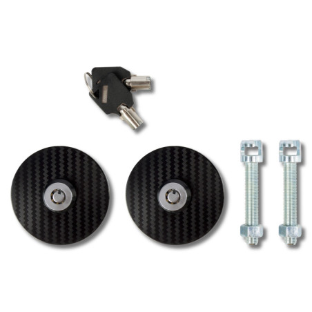 Kit cierre capot llave negro/plata | OCC Sport