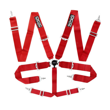 OCC 6 POINT HARNESS 3 INCH RED