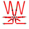 OMP HARNESS 6 POINTS ONE 2&quot PULL DOWN RED