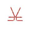 ARNES EN POLYESTER PARA FORMULA - 6 PUNTOS - PULL UP. ERGAL AJUSTE- ROJO