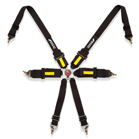 ARNÉS OCC 6 PUNTOS 3 PULGADAS NEGRO FIA NEW