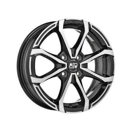 LLANTA MSW MSW X4 5.5x14 ET35 4x100 BLACK FULL POLISHED (GBFP)