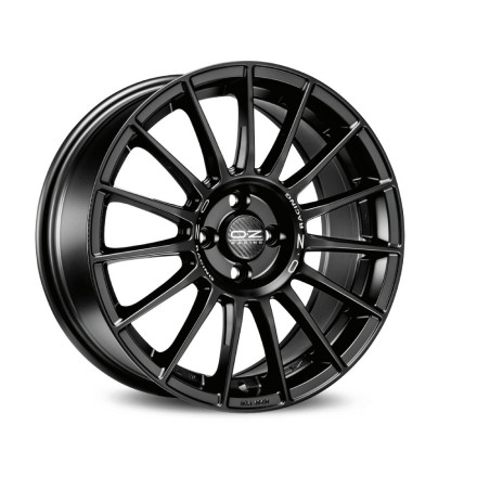 LLANTA OZ SUPERTURISMO LM 8x18 ET45 5x112 MATT BLACK SILVER LETTERING KBA
