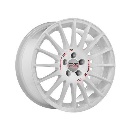 LLANTA OZ SUPERTURISMO WRC 7x16 ET42 4x100 WHITE RED LETTERING KBA NAD