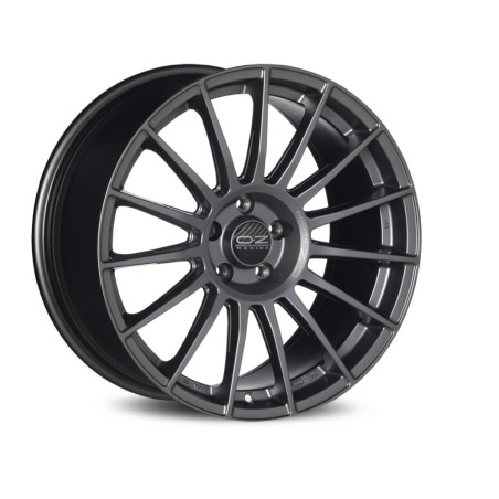 RIM OZ SUPERTURISMO LM 7.5x17 ET45 5x114.30 MATT GRAPHITE SILVER LETTERING KBA NAD