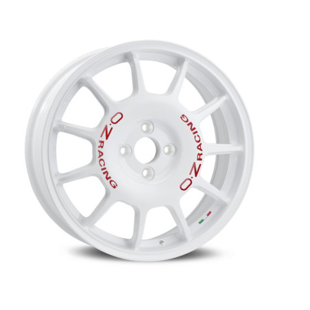 LLANTA OZ LEGGENDA 7x17 ET42 4x100 WHITE RED LETTERING KBA NAD