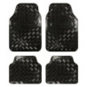 BLACK ALUMINUM RUBBER MAT 4 PIECES CS6
