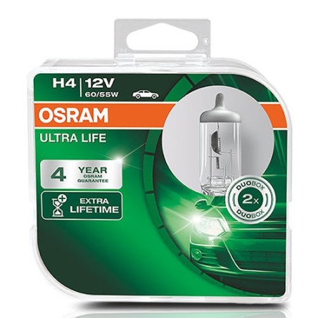HALOGEN OSRAM ULTRA LIFE H4 12V 60/55W DUO
