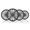 TAPACUBOS TORINO 15" NEGRO/PLATA CS5