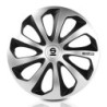 SICILIA TWO-TONE HUBCAPS 16&quot SILVER/BLACK SPC 4PCS CS5