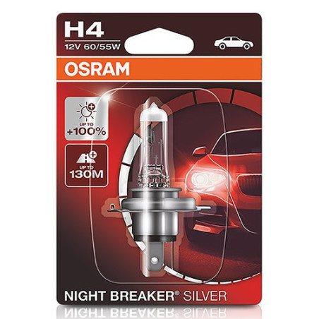 H4 1 NIGHT B SILVER 55/60W 12V 1