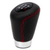 BLACK/RED PERFORATED LEATHER SPORT KNOB