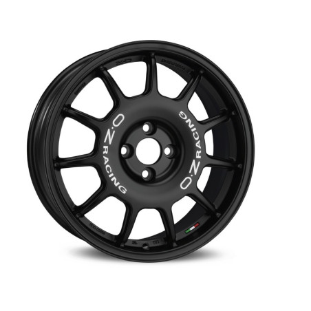 RIM OZ LEGGENDA 7x17 ET42 4x108 MATT BLACK WHITE LETTERING KBA