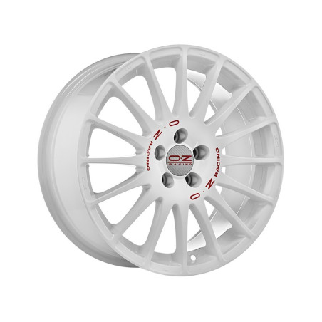 LLANTA OZ SUPERTURISMO WRC 7x17 ET42 4x108 WHITE RED LETTERING TUV