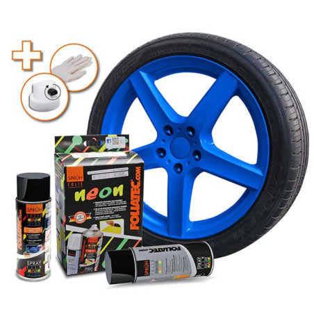 GOMA LIQUIDA NEON 2 PC. SET  AZUL 1 X 400 ML +  BASE COAT 1 X 400 ML