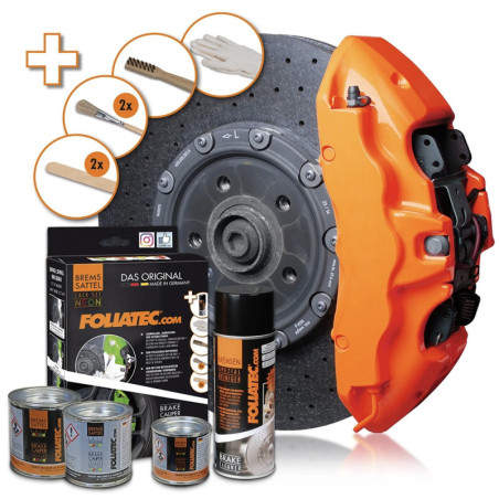 BRAKE CALIPER PAINT SET NEON ORANGE 4 COMPONENTS