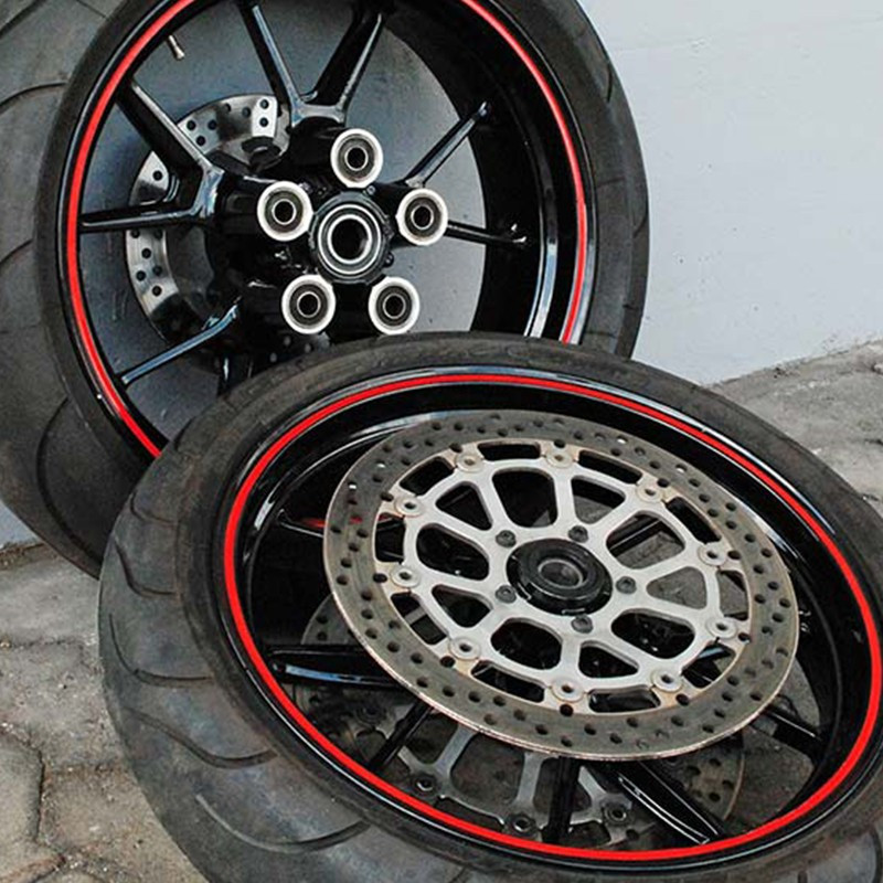 PIN STRIPING RIM DESIGN INCL. MOUNTING AID  NEON VERDE L  8 6 M (4 X 2 15 M)  W  6 MM