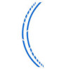 PIN STRIPING RACING GT AZUL 14 BANDAS DE 7 MM X 41 CM  INCLUIDO ESPACIADOR