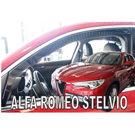 ALFA ROMEO STELVIO 5D DEFLECTORS 2017-(FRONT DEFLECTORS ONLY)