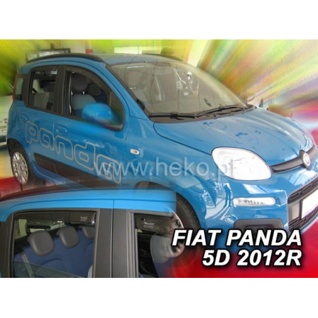 FIAT PANDA III 5D FAIRINGS (REAR DEFLECTORS AS A SET) 2012