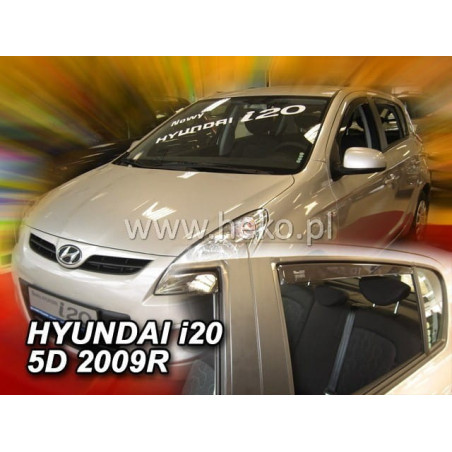 HYUNDAI I20 I 5D FAIRINGS (REAR DEFLECTORS AS A SET) 2008_2015